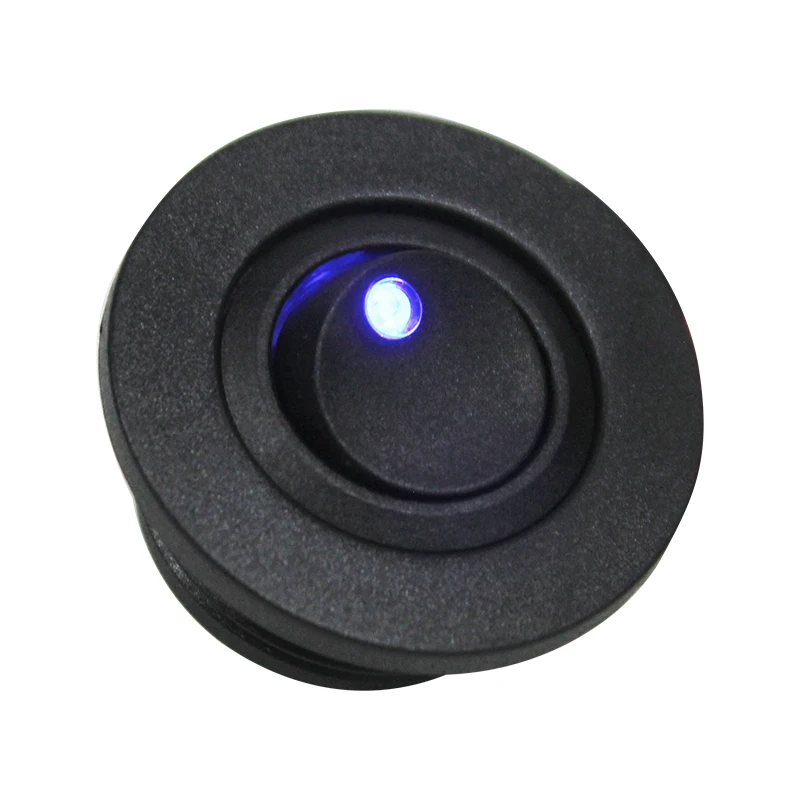 TYTXRV OEM High Quality RV Accessories Black Color Bule Light 12V/24V Button Circular Light Switch