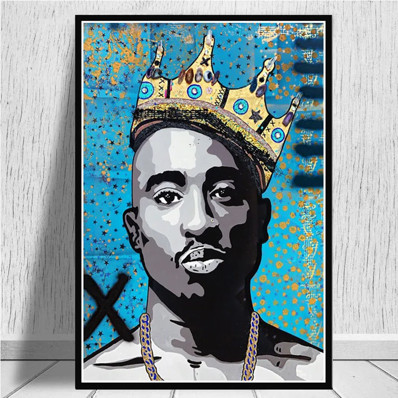 Декор для дома постеры и принты в стиле хип-хоп 2PAC Legend Star оригинальная