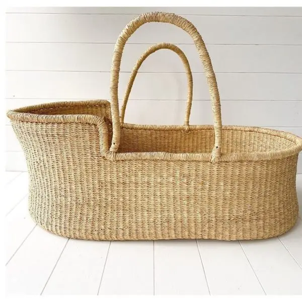 Babies Crib Bed with straw grass material / GK125