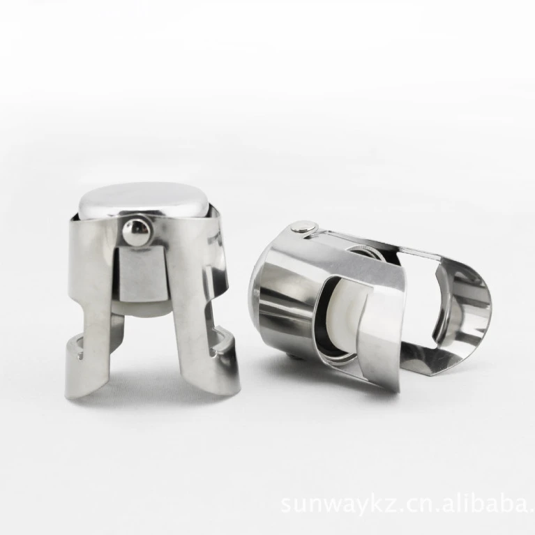 Amazon hot sale Factory Sales Wine Accessories Tools Stainless Steel Win Stopper Champagne Bottle Stopper