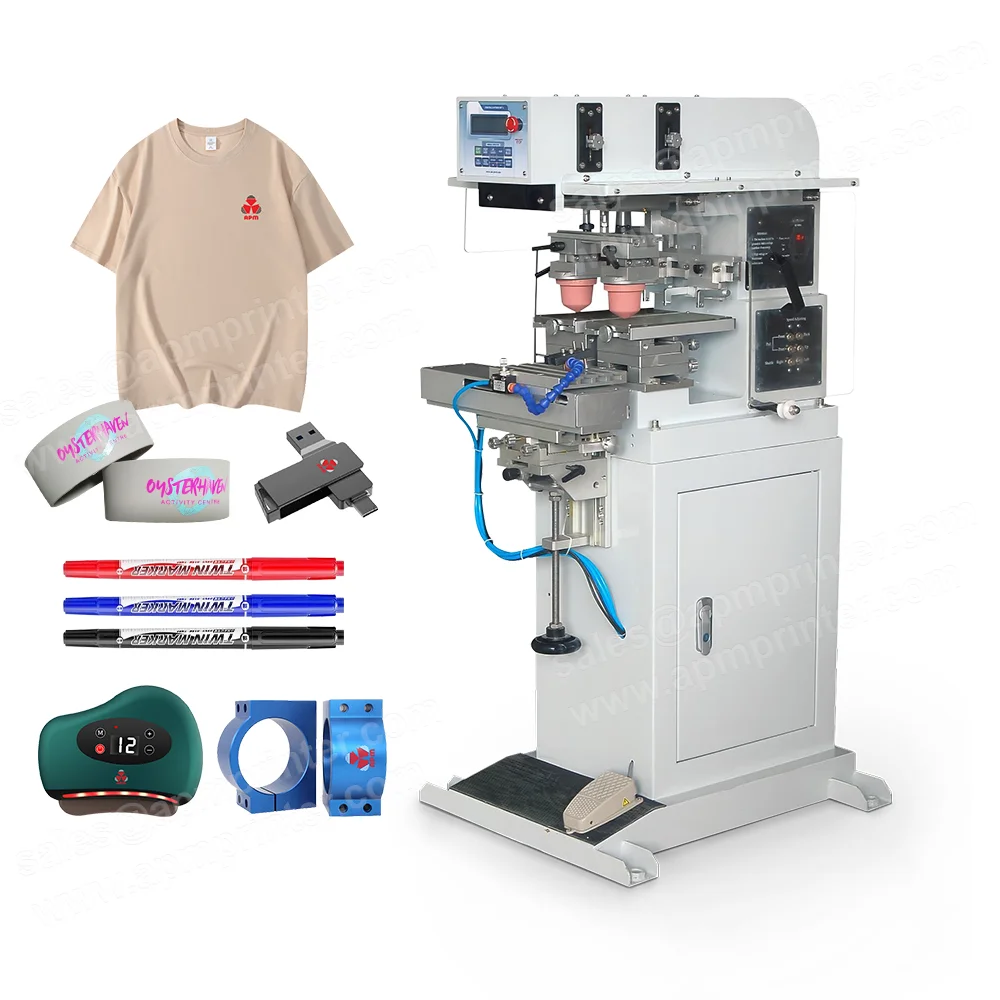 Two color toys tampon printing machine headphone headset pad printing machine