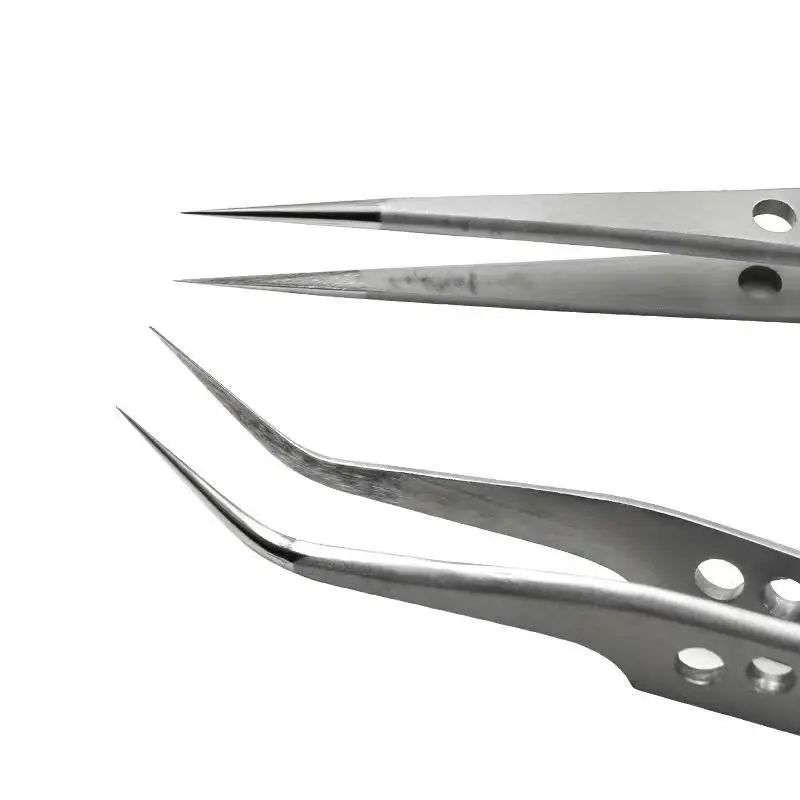ST-14K Tweezers ultra-precision straight tweezers With Holes Anti-Static Maintenance Tool For Mobile Phone Repair