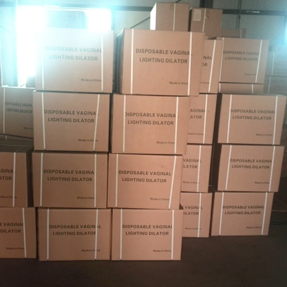 plastic vaginal dilators with illuminating LED light