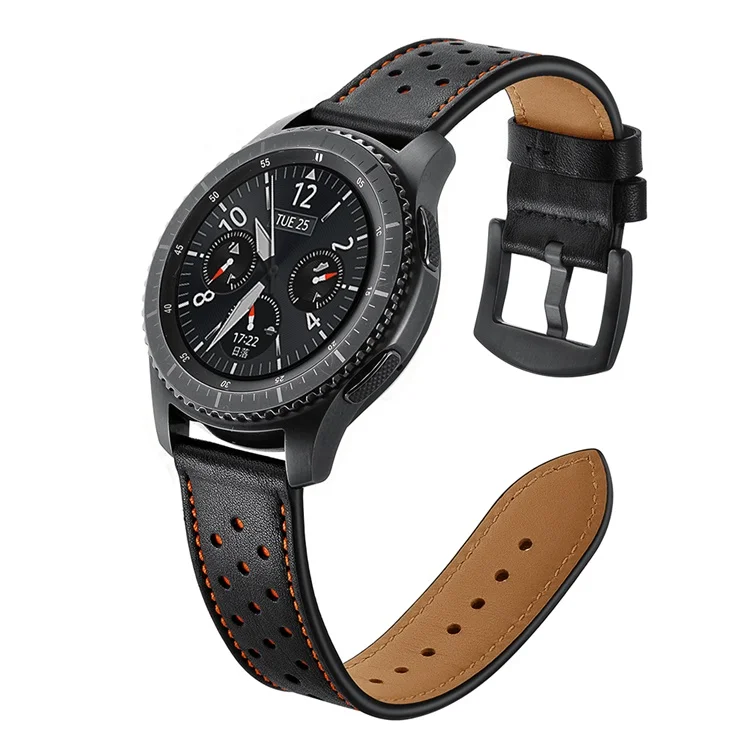 Ремешок из натуральной кожи для samsung galaxy watch 46 мм gear S3 сменный Браслет наручных часов