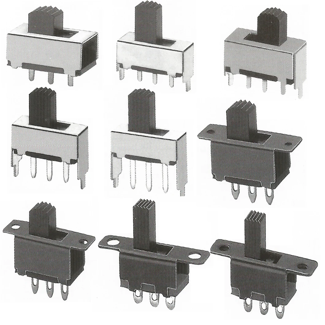 High quality slides switch Free Sample Slide Switch 3 pin 3 Way SPDT Switch with Sliver Terminals 3A 250V