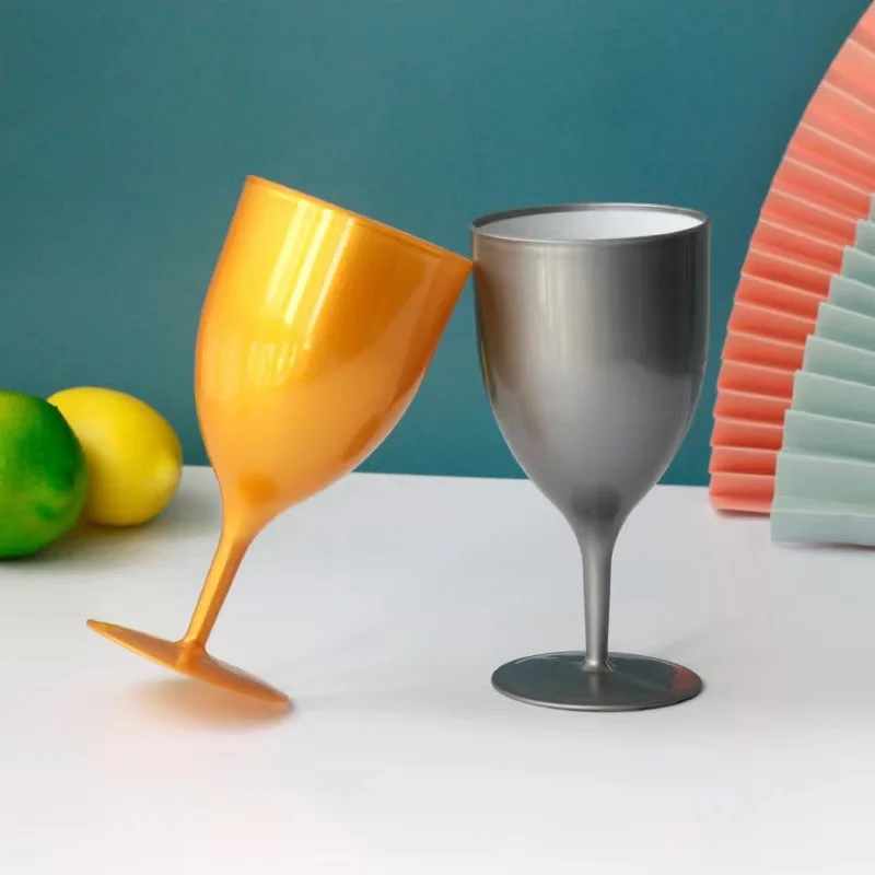 Unbreakable Colorful Acrylic Champagne Glass European Style toasting Cups BPA-free Plastic Wedding Wine Glass