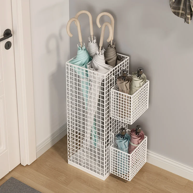 Freestanding Metal Iron Hollow Umbrella Stand Holder Indoor Umbrella Rack Holder Organizer for Long and Short Umbrella