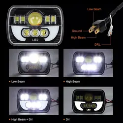 Super Bright car led Square Headlight Turning Signal 5x7 inch Pickup Truck Headlight