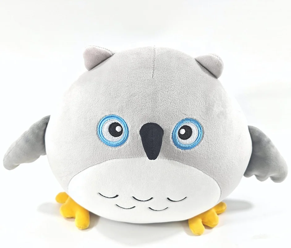 Unisex Plush Owl Pillow for Dogs PP Cotton Filled for Ages 0 to 24 Months Durable Stuffed Animal Toy