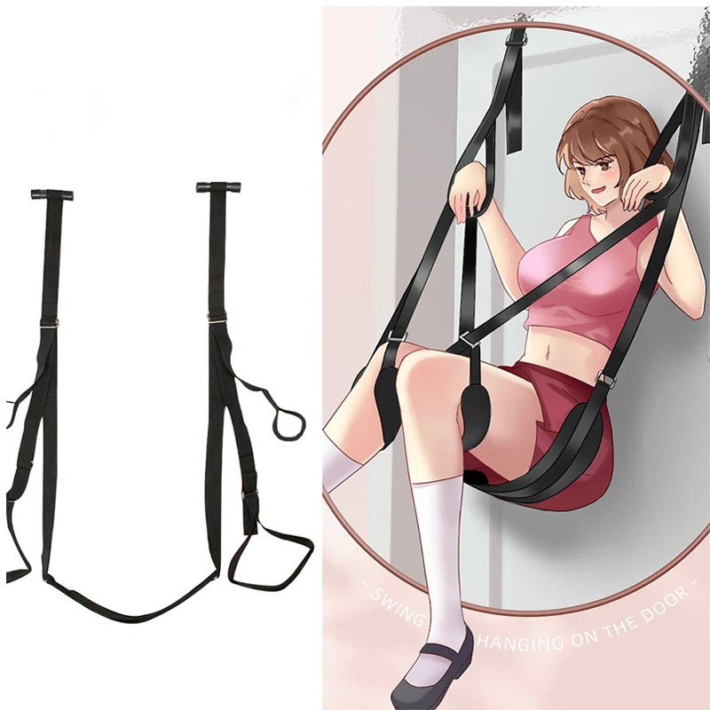 BDSM Soft Material Sex Swing Sex Furniture Fetish Bandage Love Adult game Chairs Hanging Door Swing Sex Erotic Toys for Couples