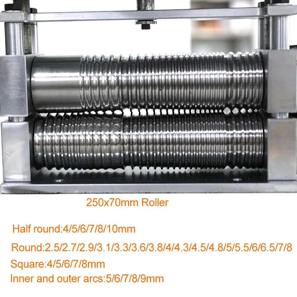 250x70mm NEW Arrives Jewelry Tool Equipment Rolling Mill Machine Manual Rolling mill machinery Laminator machine