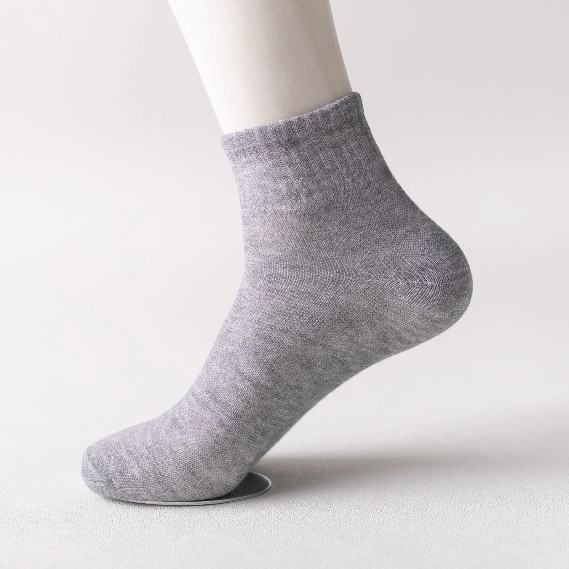 Top quality Cotton Polyester breathable black grey white plain women men crew socks