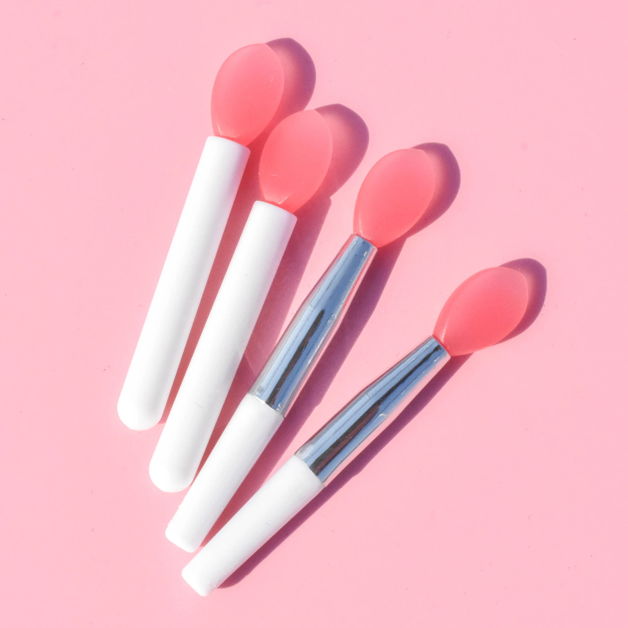 Silicone Lip Mini Makeup Portable Brush Beauty Tools Eyeshadow Brush Soft Tip Lipstick Lip Gloss Applicator with Cap