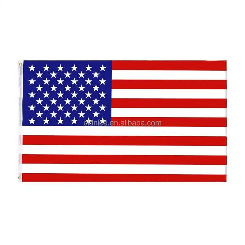 Nice 4th of July Flags Red White Blue Flag USA Handheld American Independence Day Promotional Banners Country American Flags