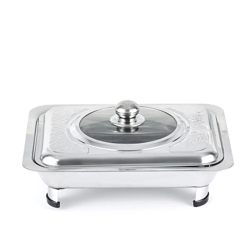 barbecue 4 feet Buffet Stove food warmer pan Stainless Steel combined lid Chafing Dishes Buffet Hot Pot chafing serving dish