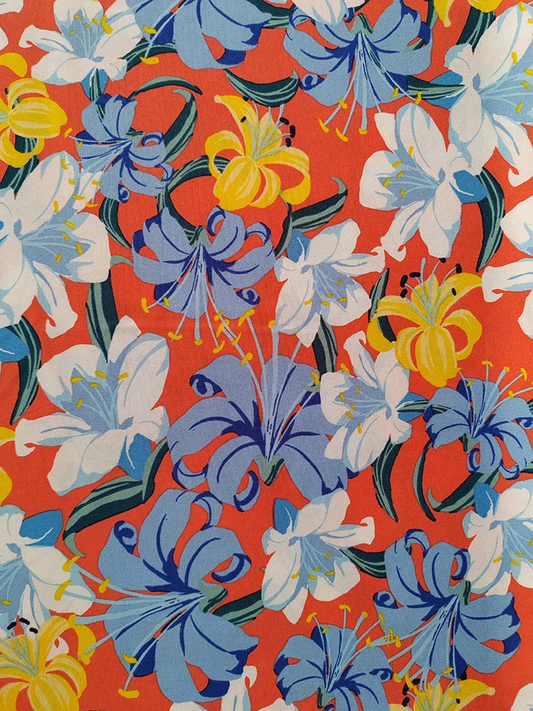 Wholesale Super Quality Polyester Elastane Woven Fabric Pacific Islander Digital Printed Fabric For Dress