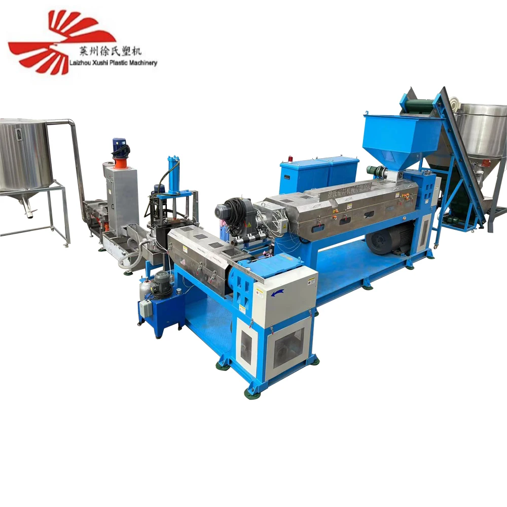 reprocess recycled small wet plastic film  pellets recycling granulator making machine granulating pelletizing line