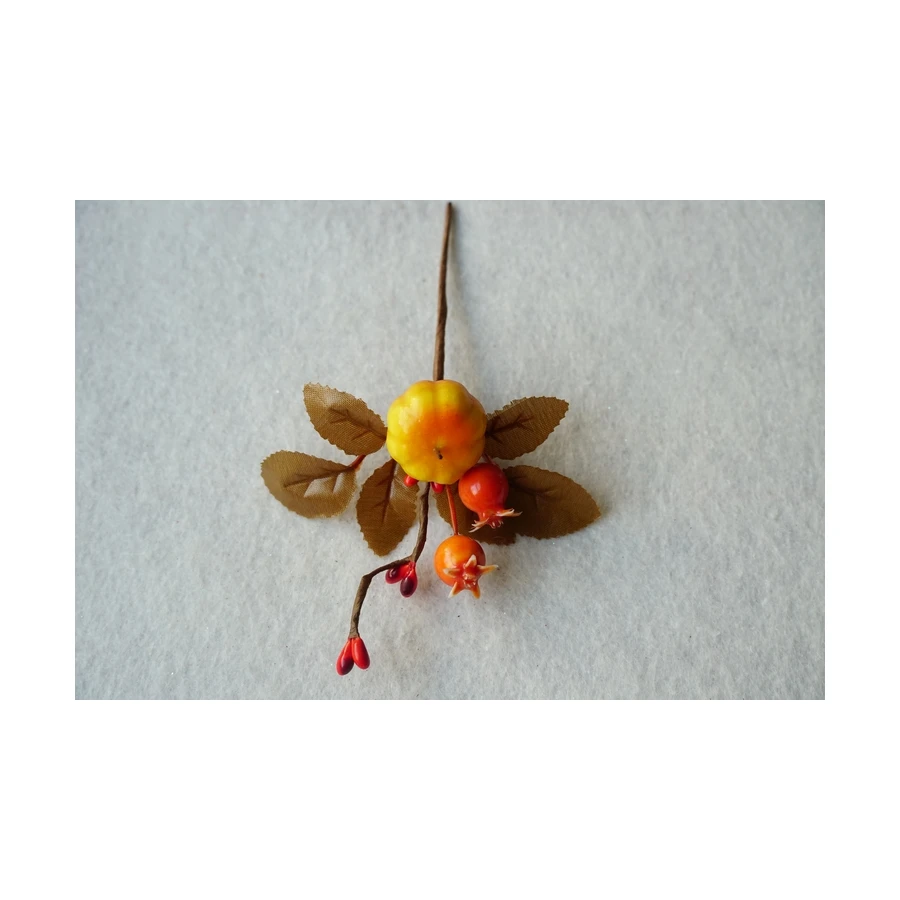 Hand made Artificial  Pomegranate And  Pumpkin branch for Autumn  Fall  decoration