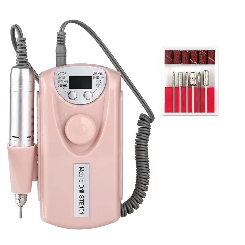 Professional Electric Nail Drill 30000 RPM Manicure Polishing Rechargeable Nail Drill Machine