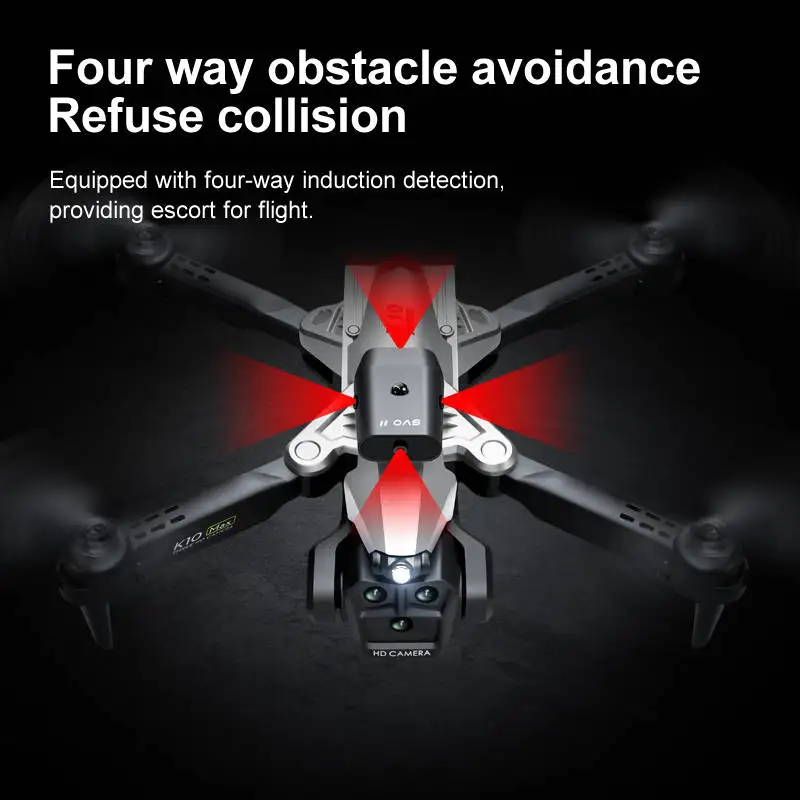 JHD K10Max Drone 8K Professinal With Three Camera Intelligent Optical Flow Localization Obstacle Avoidance WIFI FPV Dron kid toy