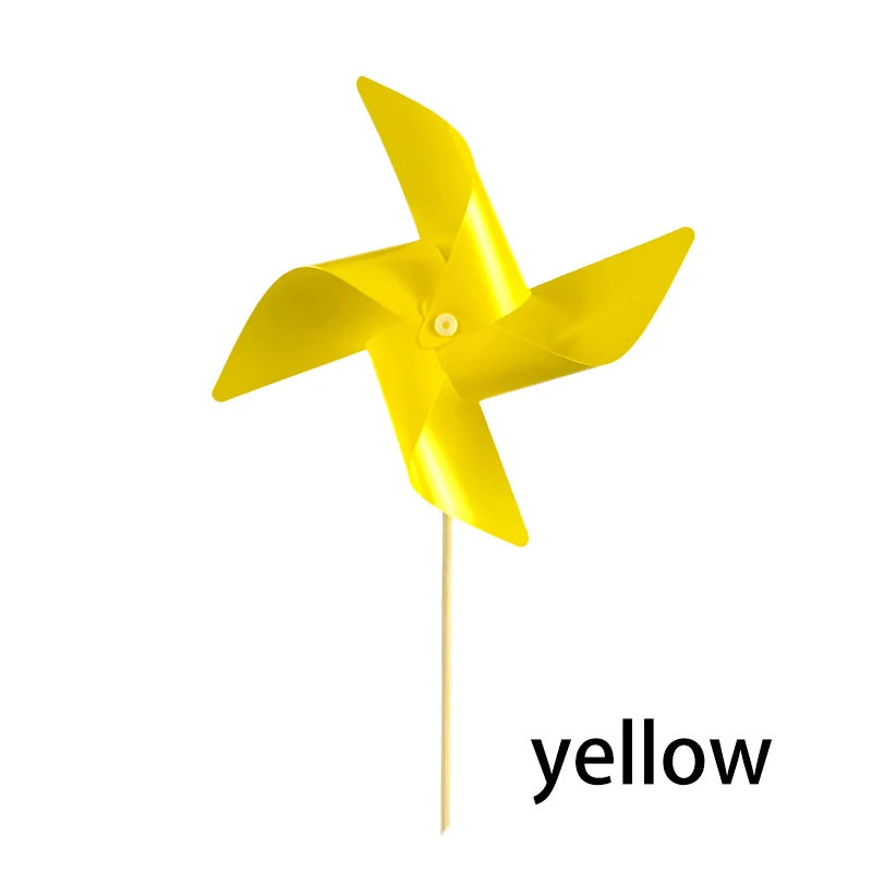 High Quality  Solid Color Toy Windmill Plastic Garden Pinwheel