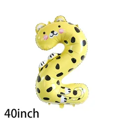 New 40inch Animal Number Balloons Happy Birthday Foil Number Balloons