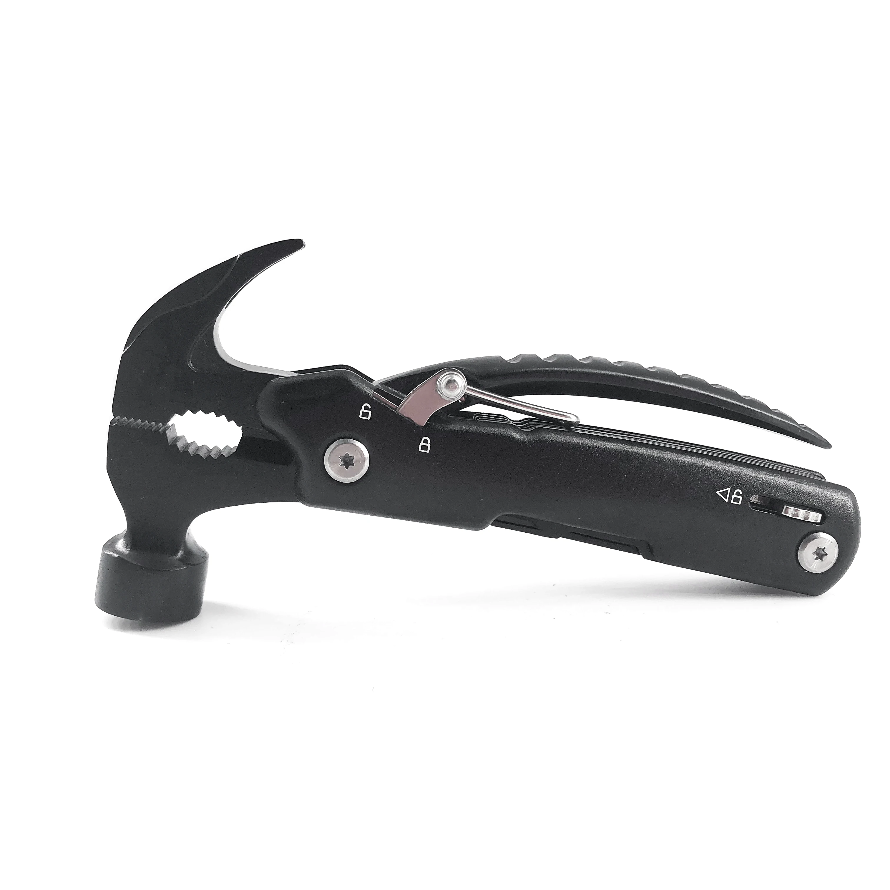 ODM OEM Custom LOGO 12 In 1 Mini Hammer Outdoor Camping Gear Survival EDC Multi Function Tool Stainless Multitool