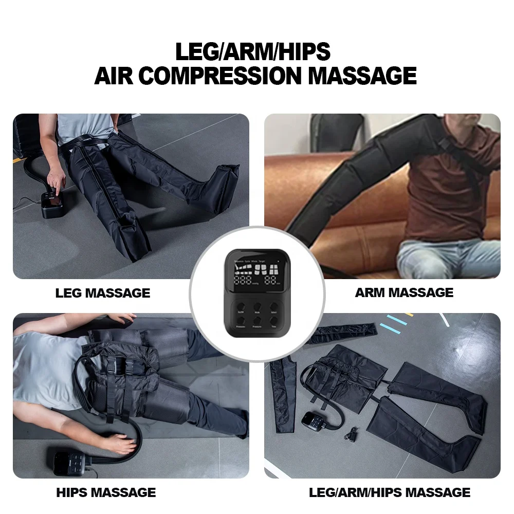 Factory Price Leg/Arm/Hips Air Compression Massager Compression Boots Air Compression Leg Massager compression recovery boots