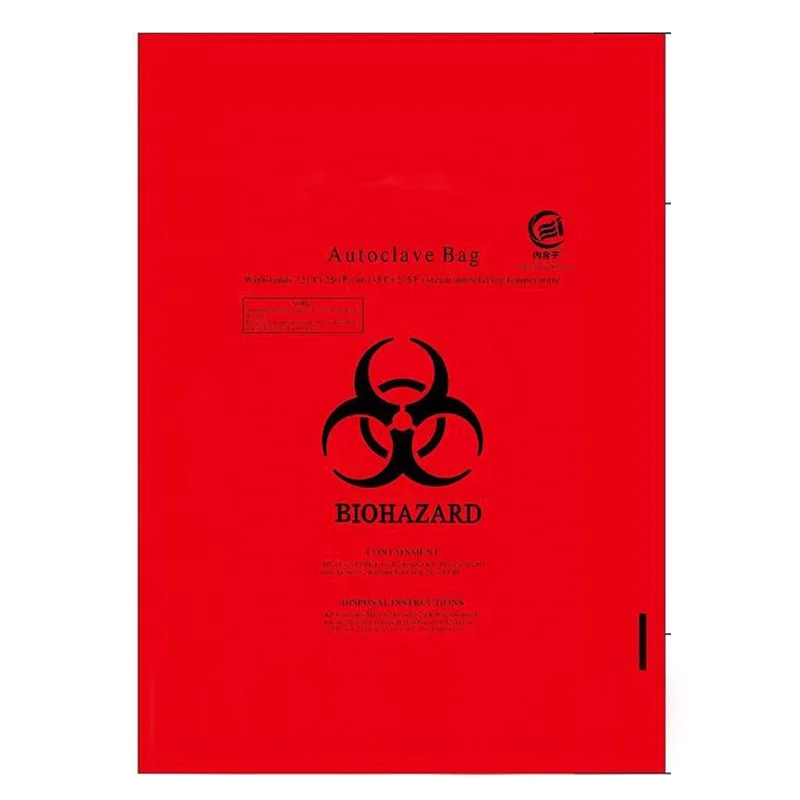 Disposable Plastic Biohazard Waste Bag HDPE/LDPE Hospital Garbage Bags