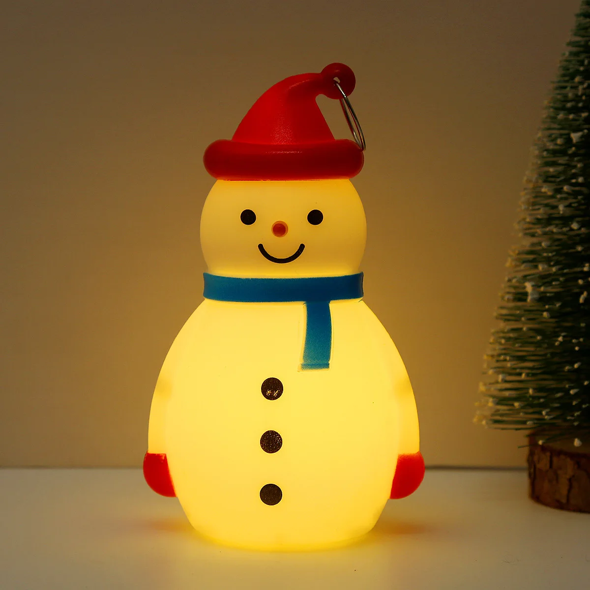 Battery Operated LED Snowman with LED Lights for Indoor Christmas Decoration Lighted Snowman Figurines Christmas Decoration