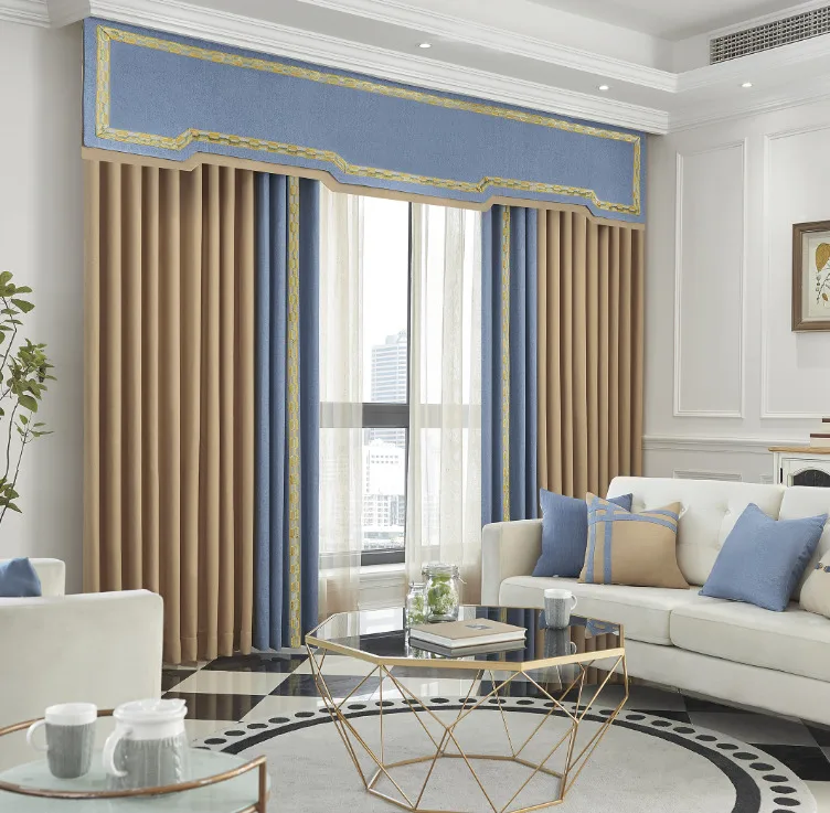 Bulk Heat Insulation Noise Proof Jacquard Rideaux firm 100%POLY  blackout curtain