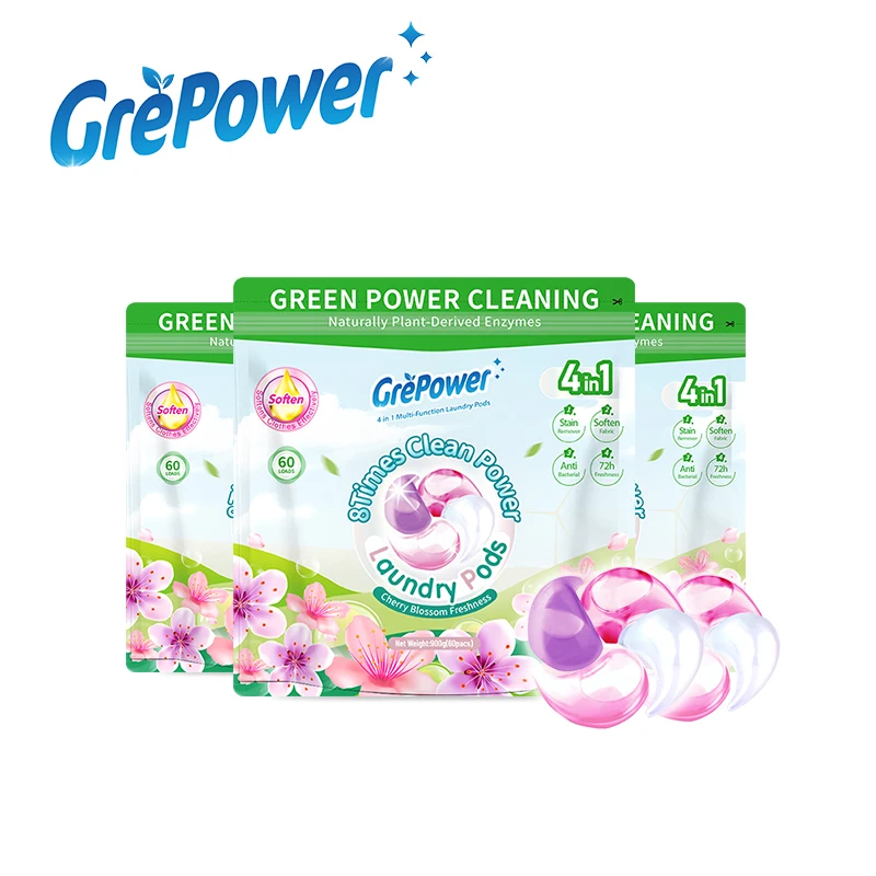 Liby Grepower японская растворимая пленка OEM жидкое моющее средство для стирки 3 в 1