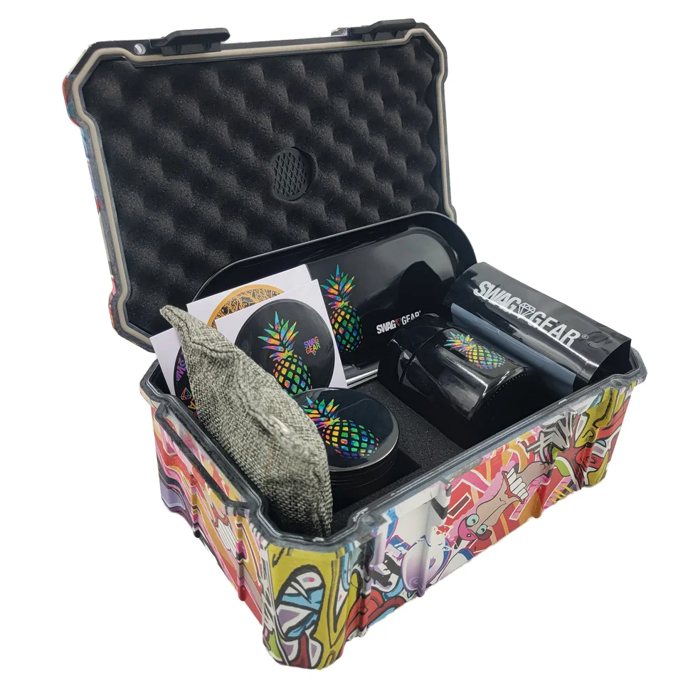 Custom Smoking Accessories Grinder Stash Jar Tray Smoking Stash Box smoking kit with custom logo