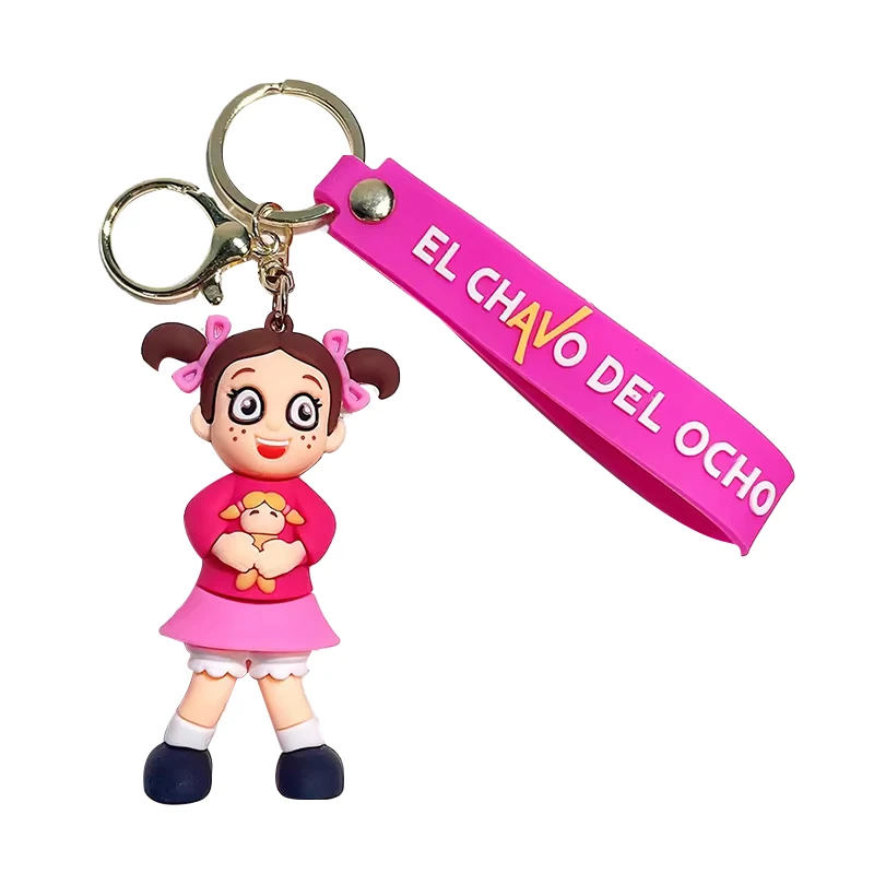Popular Cute Cartoon Keychain El Chavo Car Schoolbag Pendant Key ring for Gift  Doll  Key chain Wholesale