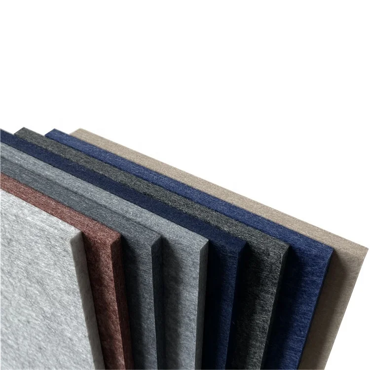 Eco Zero Formaldehyde Polyester Fiber Soundproof  Acoustic Pet Felt Panels For Bar