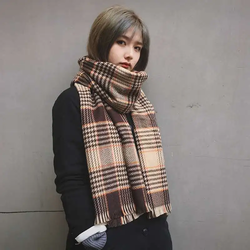 High Quality Women Plaid Scarf Comfortable Material Women Winter Birthday Gift Long Shawl