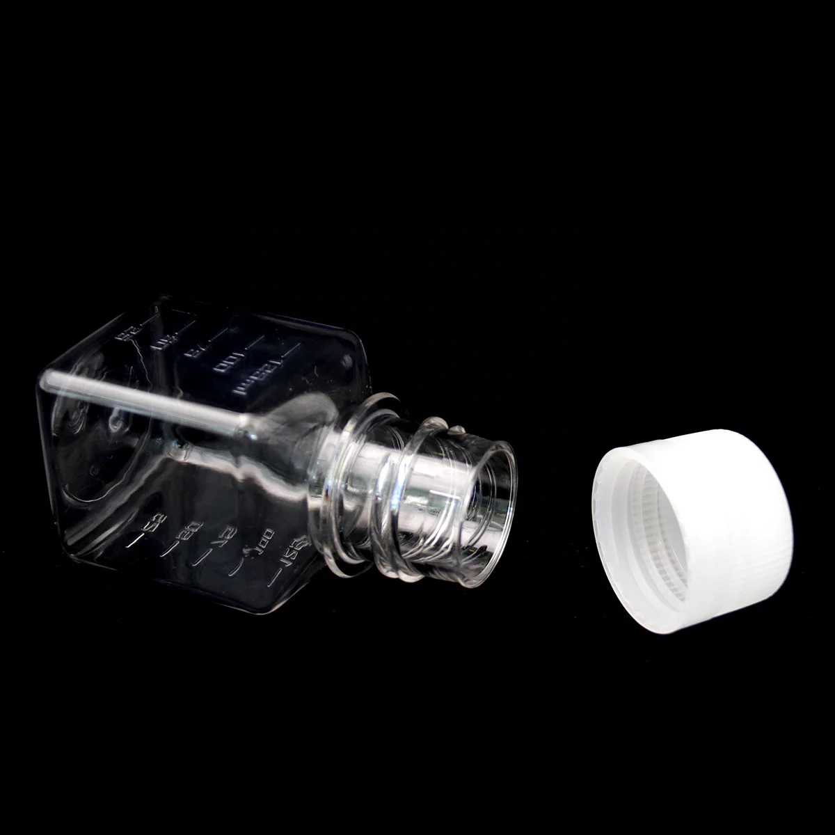 China Facfory wholesale PET PETG Plastic Square Sterile Cell Culure Bacteria Media Bottles 125ml 50ml 100ml 250ml 500ml 1000ml