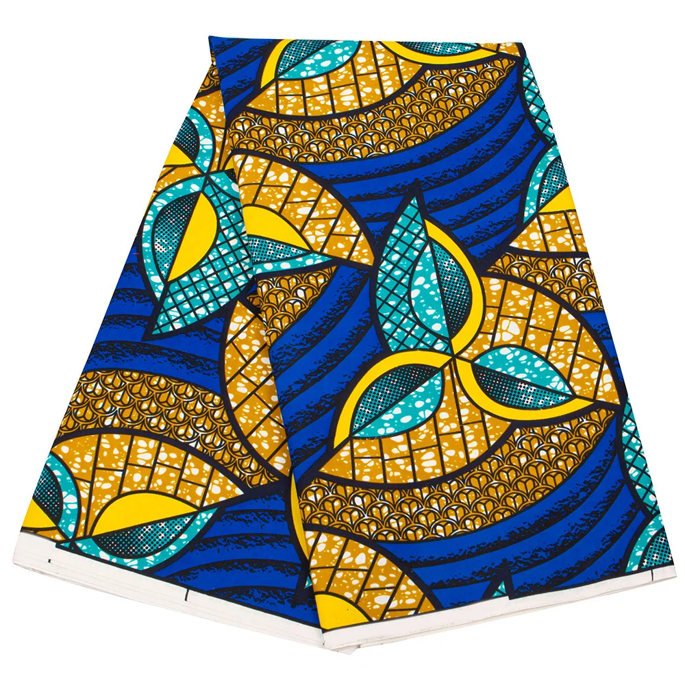 hot sale custom double layer printing nigeria polyester cotton cloth ankara african wax fabric for dress
