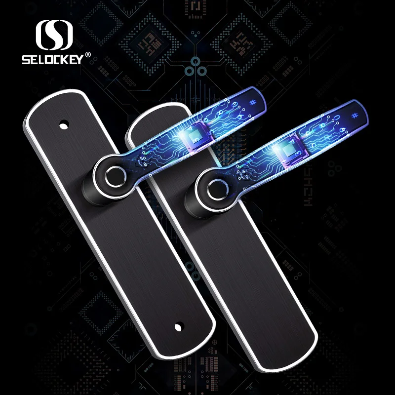  S2300 Selockey двухсторонний ключ отпечаток пальца пароль TTLOCK app Wi-Fi металлический дверной