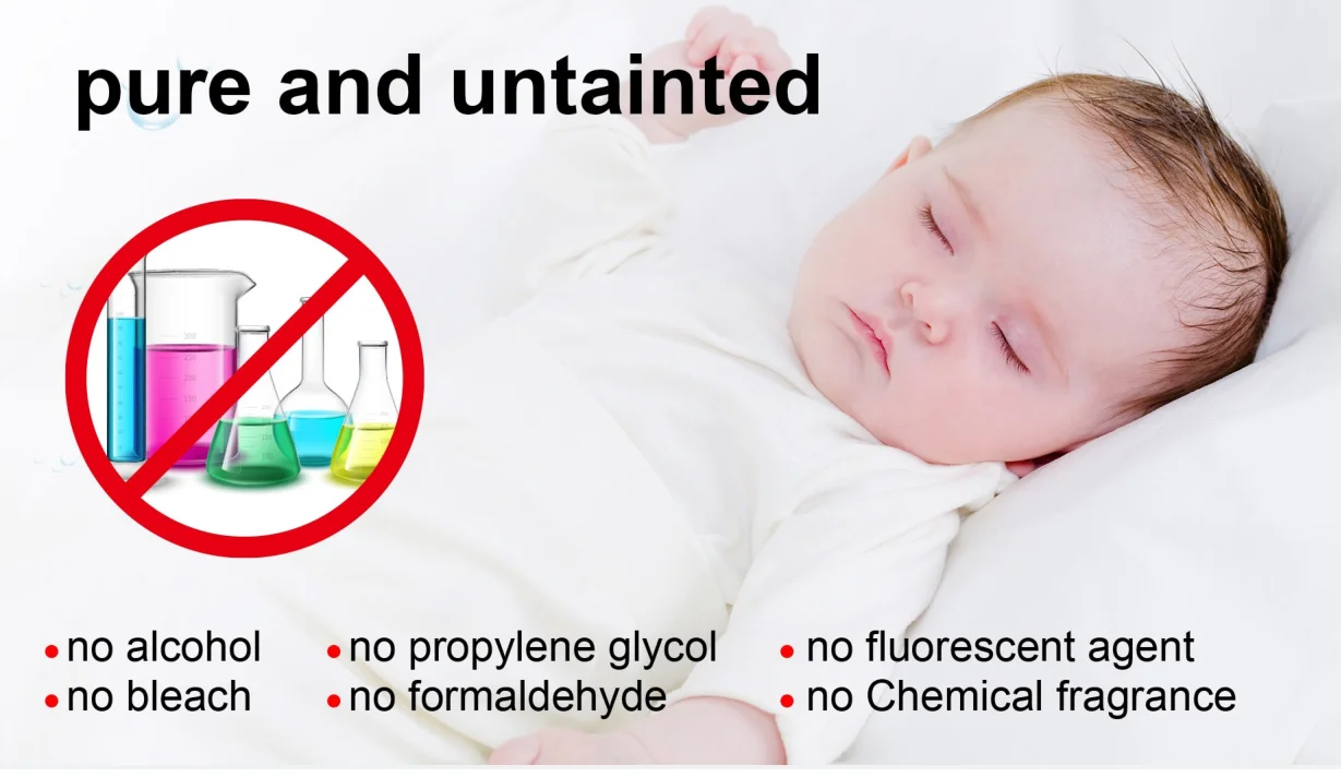 99.9% Pure Water Baby Wet Wipes Plastic Free Plant-Based Without Chemical Purest Baby Wipes Formula In the World