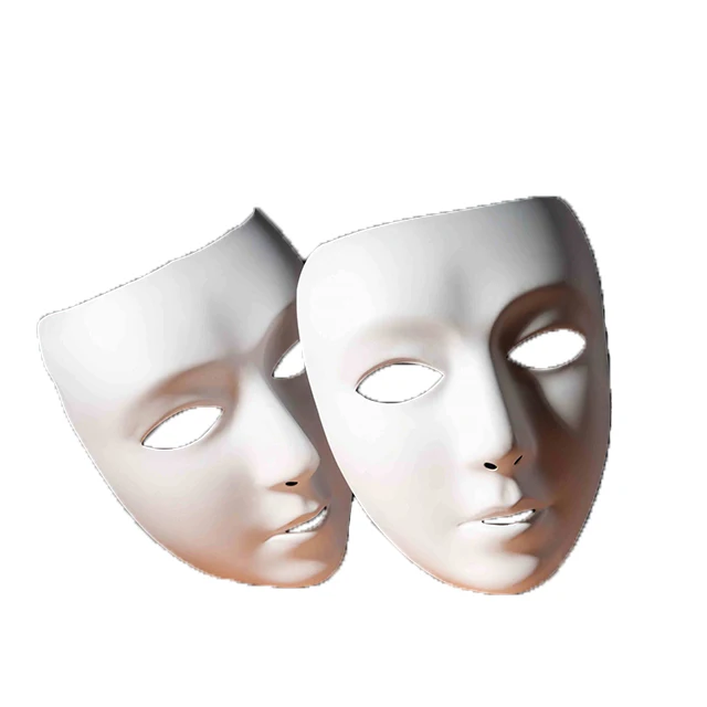 OEM custom home decor children white bisque items DIY halloween-party-masks unpainted italian ceramic-mask
