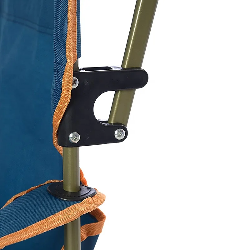 Folding Quad Lawn Chair Portable With Cup Holder Adjustable Canopy