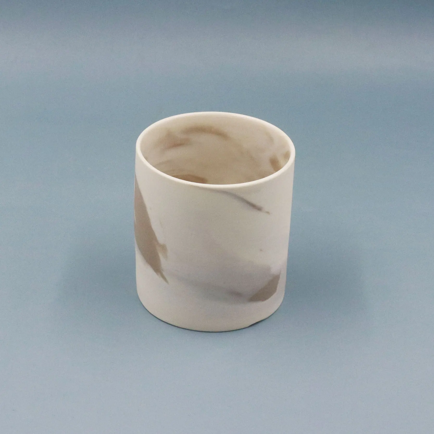 Wholesale Fancy Modern Custom Clay Frosted Craft Ceramic Candle