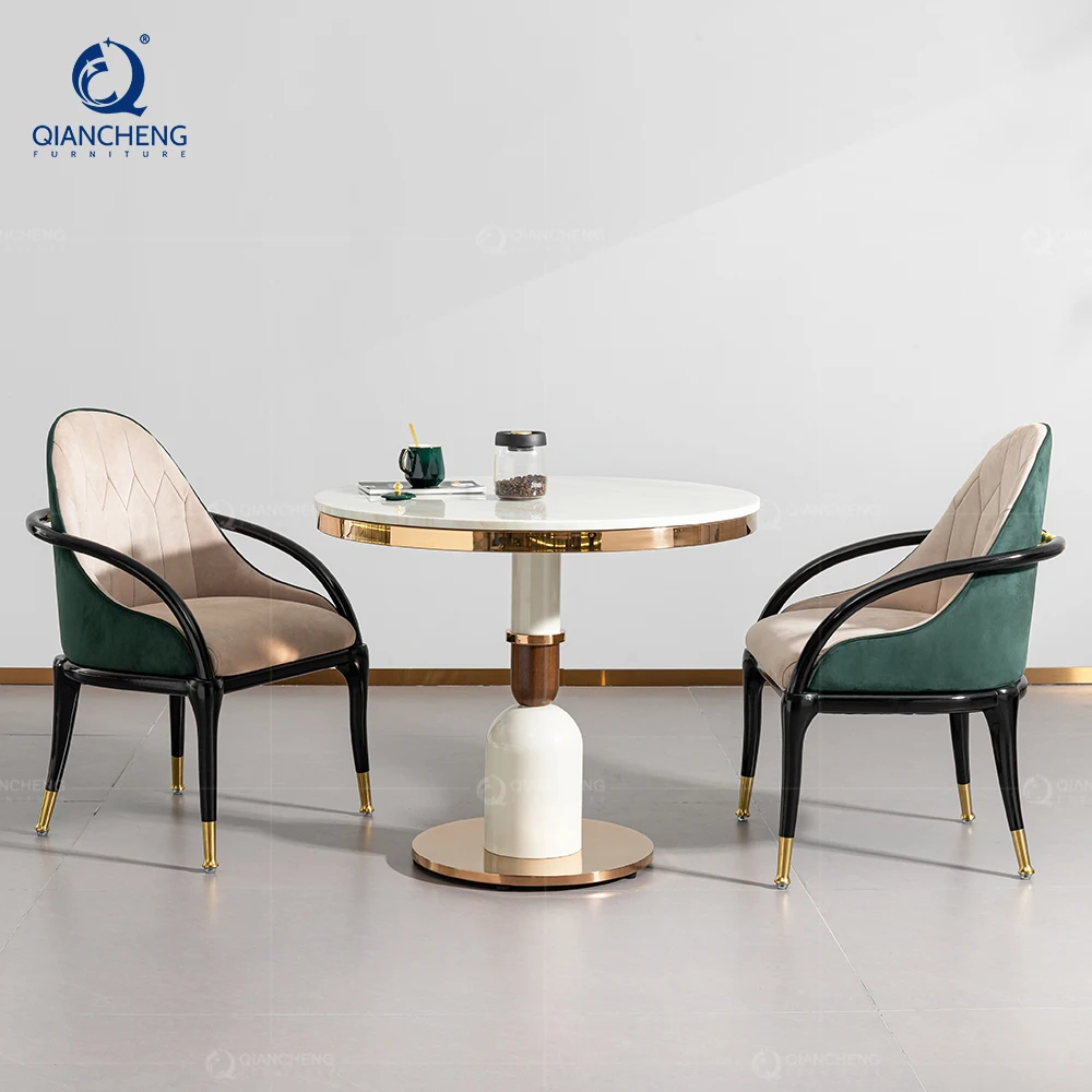 Foshan Wholesale French Cafe Table And Chair Comercial Complete Furniture Bar Design Restaurant Table Armchair Set Guangzhou