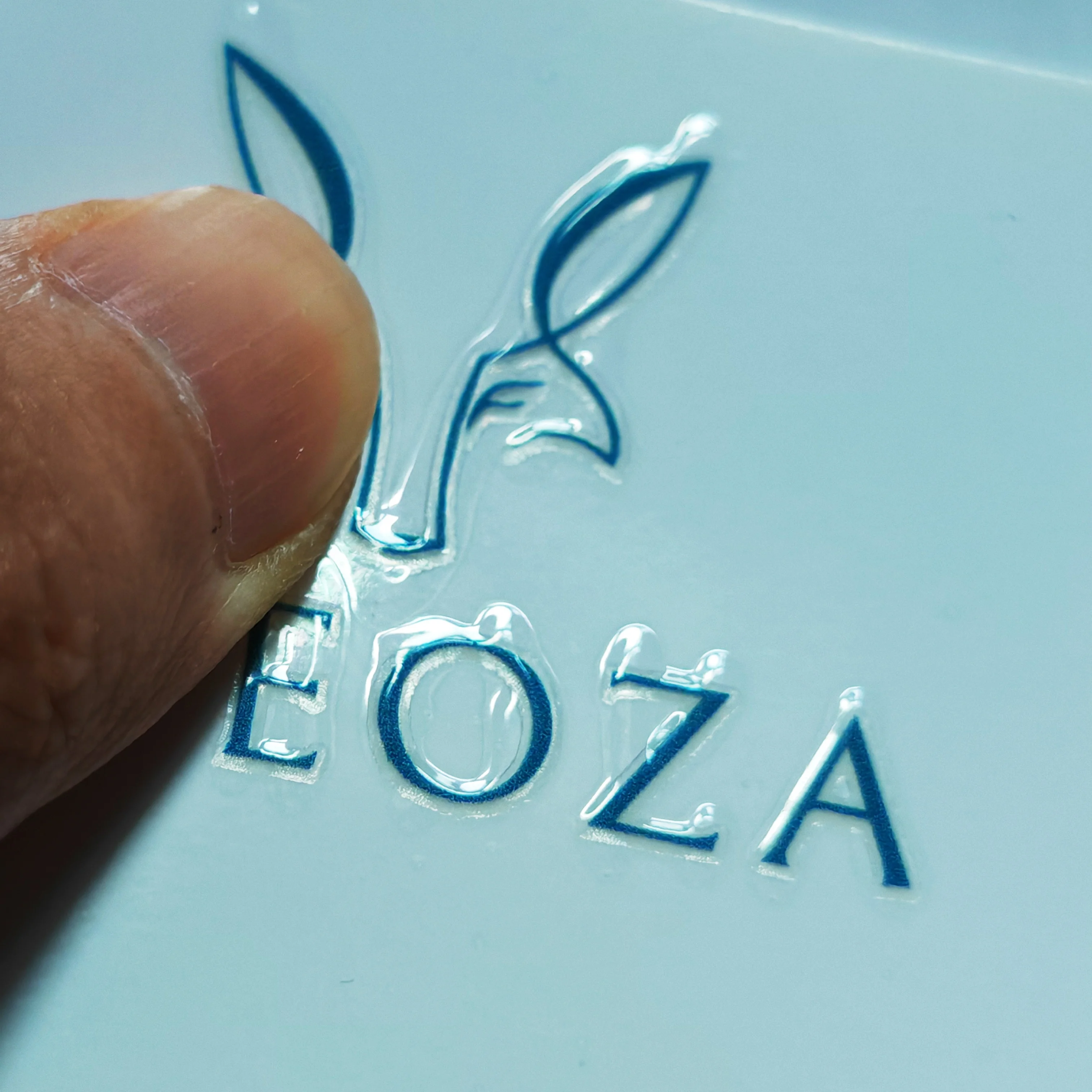 Low price custom metal glossy font UV transfer sticker Rose gold color changing advertisement Self-adhesive patch Label