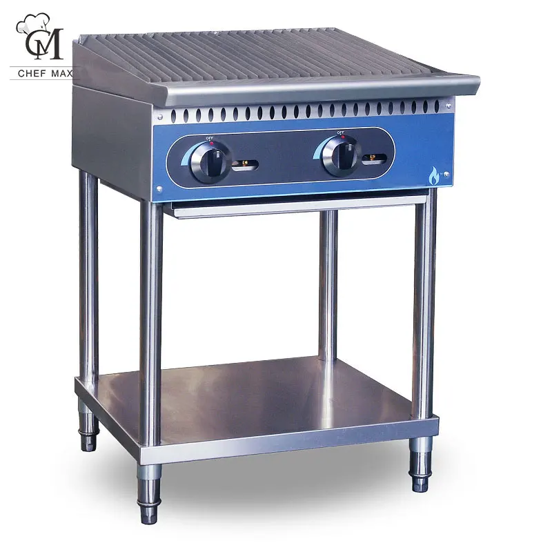 Chefmax ресторанный газовый гриль для барбекю столешница лавовый угольные грили коммерческий магазин всесезонный из нержавеющей стали