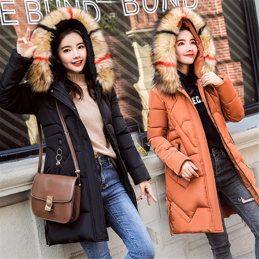 2024 new medium long down jacket thickened white duck down Korean version of foreign style warm student coat wholesale