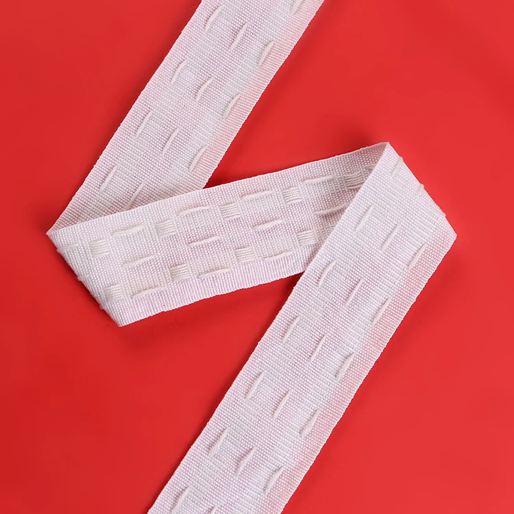 Hot-selling 5cm white shrink belt 100% polyester curtain tape for home use