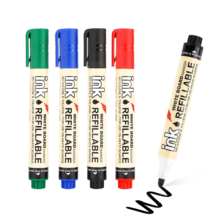 Gxin G-280 Hot Sell Easily Erasable refillable Dry Erase Whiteboard Marker pen With Clip for office school supplies