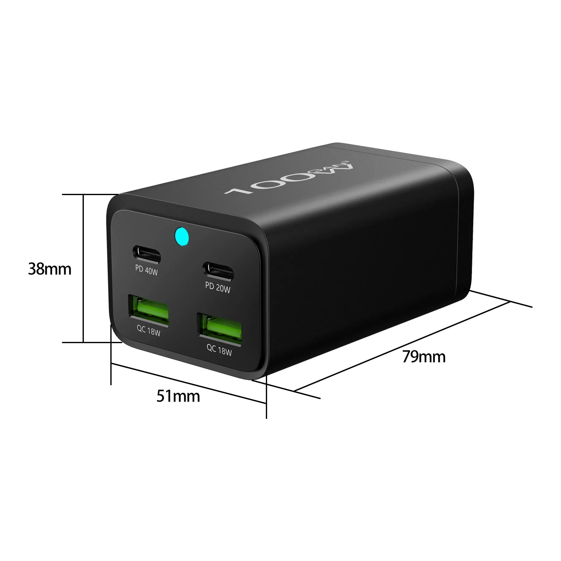 100W GaN3 Pro USB Charger Desktop Power Strip Charging Station Type C PD QC Quick Charge 4.0 3.0 100 W Fast Charging